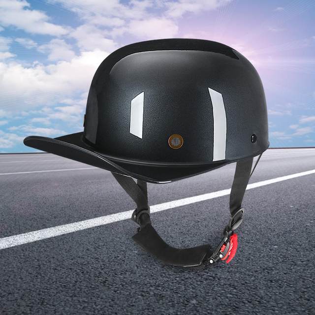 Retro Motorcycle Helmet Open Face Quick Release Strap for ATV Bike