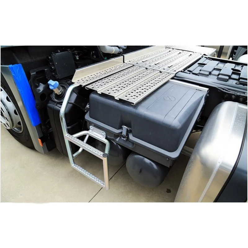 Scaleclub für Tamiya 1:14 Anhänger-LKW Metall-Upgrades Batteriekasten Gastank Treppen Pedale DIY Zubehör