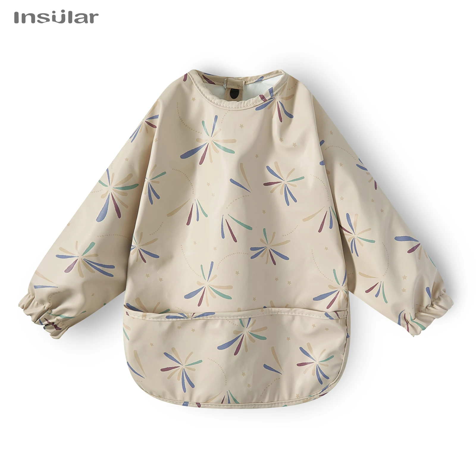 Waterproof Long Sleeve Baby Feeding Bib with Pocket