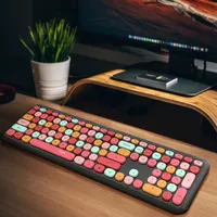 MOFII Computer Keyboard Mouse Wireless Set USb, Cute Wireless Noise Free Ultra Thin Type, PC Keyboard Wireless Laptop Tablet Hom - Image 3