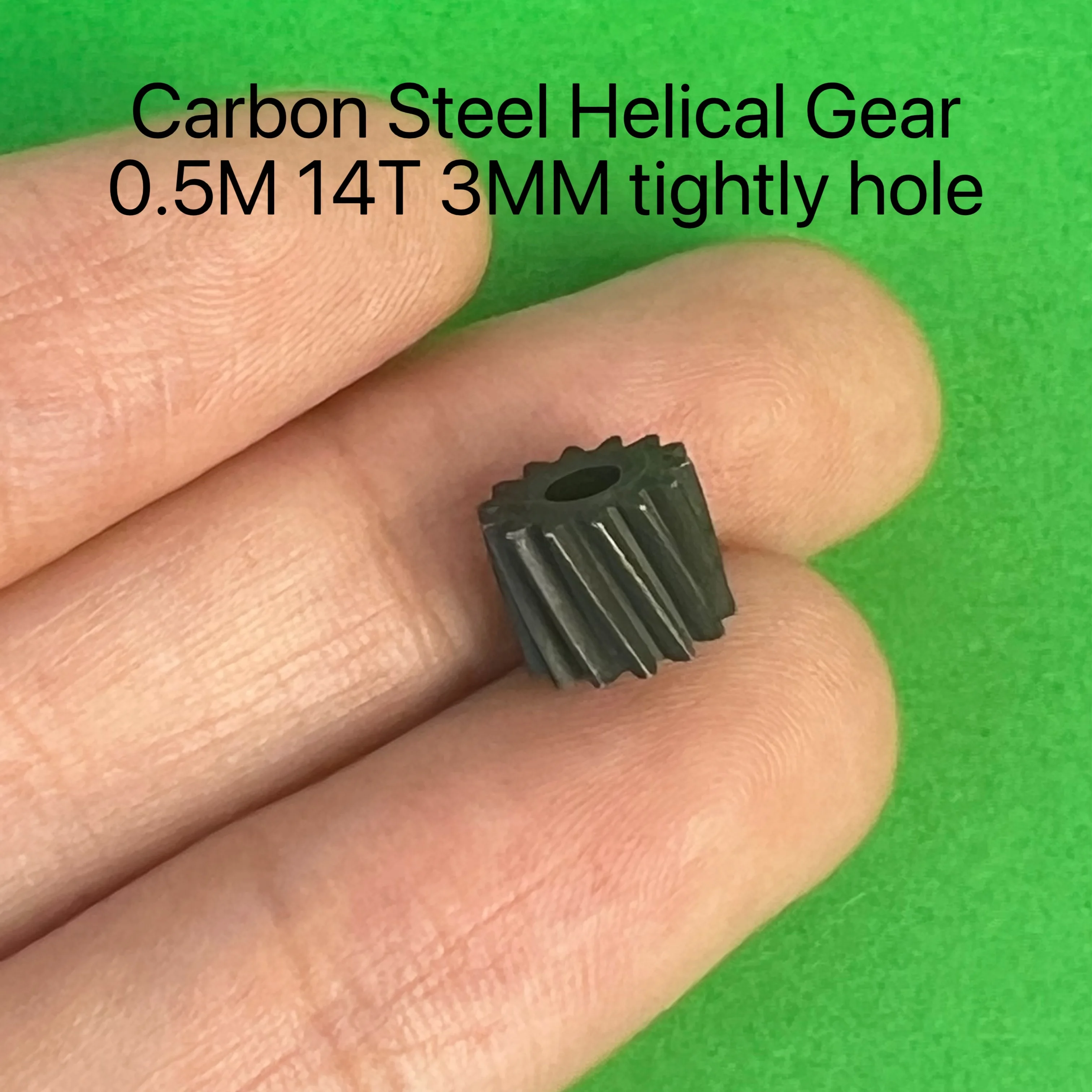 5M 14Teeth Carbon Steel Helical Gear 3MM Hole Hard Metal Pinion Gear for Shaft Transmission