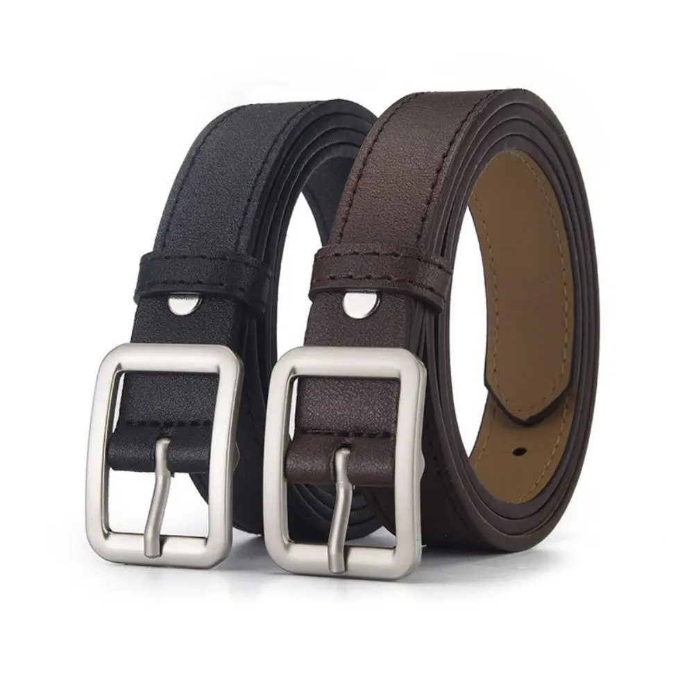 1pc Women's Belt Trendy Square Buckle Belt High End Genuine Soft PU Leather Belt Paired with Skirt Work Pants Jeans Belt Unisex