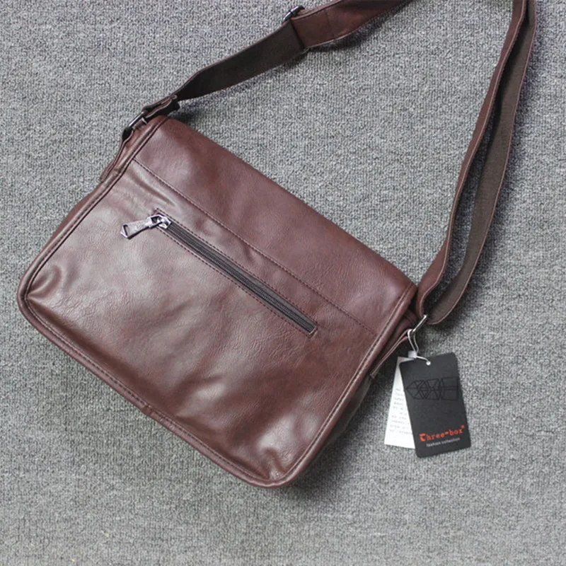 Bolso de hombro de cuero PU Vintage para hombre, bandolera de viaje multifunción, gran capacidad, mensajero, ipad