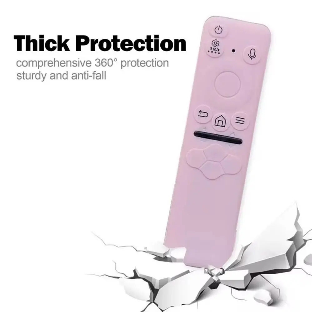 Anti-fall Remote Control Case Dirt-resistant Thickened Remote Control Sleeve Silicone Shookproof for Samsung BN59-01432AJBD