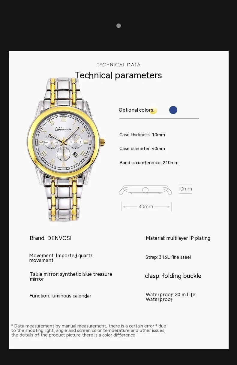 Orologio uomo quarzo danfoss automatico tre lancette business_voghion.com