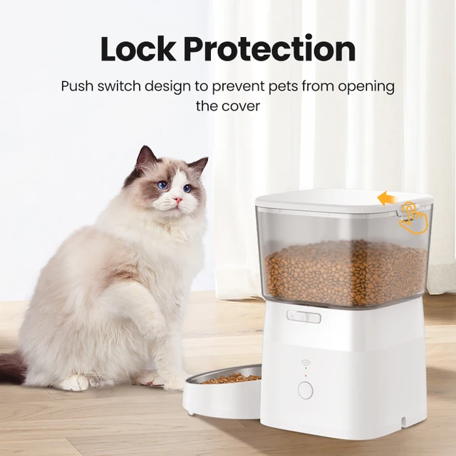 Sa97a89814ddd462bb4f143de310098eev.jpg ROJECO Dog Feeder Automatic Smart Pet Food Dispenser for Pets Dog Kibble Dispenser With WIFI Remote Control Dog Feeding Supplies