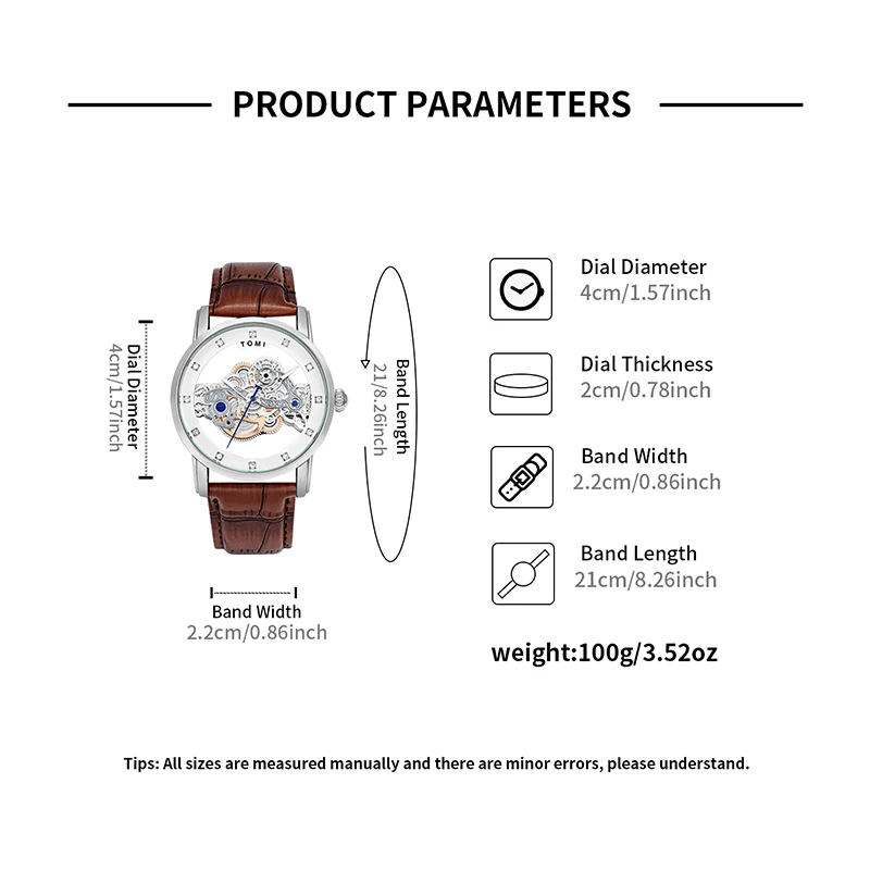 TOMI New Popular Watch Luxury Casual Men's and Women's Watch