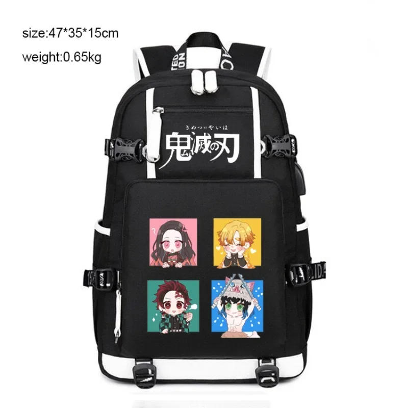 

Ghost Slayer Casual Anime Backpack for Men and Women Large Capacity Middle School and High School Bags Water-Repellent Oxford