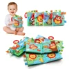 Animal Cloth Book Soft Story Book 0-36 Months Baby Early Education Toys Cartoon Animal Rustle Sound Baby Quiet Book Toys Gifts 1