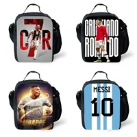 Cartoon Lunch bags for Child,CR-7 Football Star School Picnic Bags for Boys,Large Kids Insulation Cooler Bags for Aged 4-10 year 1