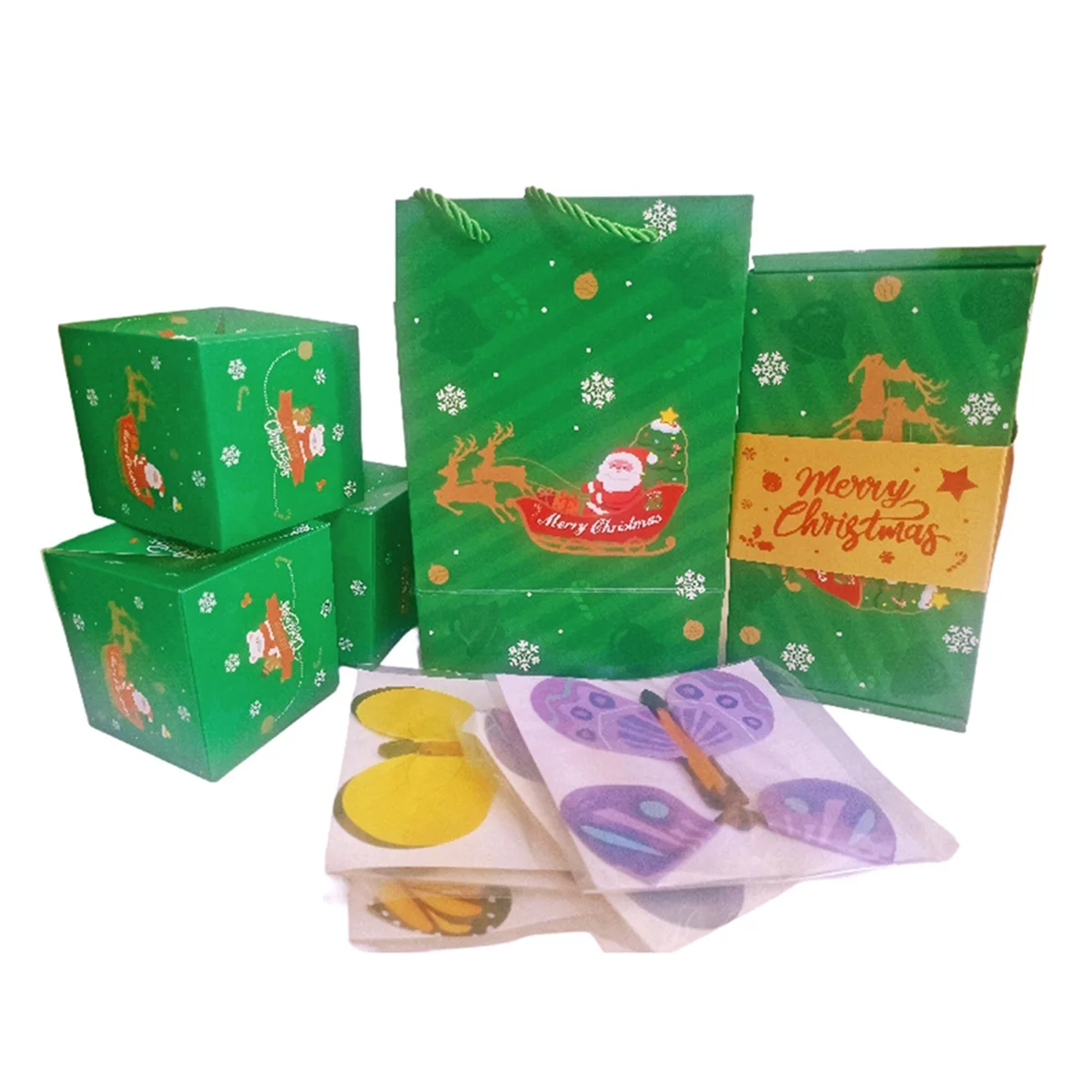BAAU Surprise Gift Box Explosion, Merry Christmas Surprise Box Explosion Gift Box, Christmas Cash Explosion Green 20