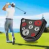 Mallet Putter Cover Odyssey Horse Iron Cover Set Magnetic Utility Head Cover Golf Supplies Closure Half Round Golf  PU Headcover 4