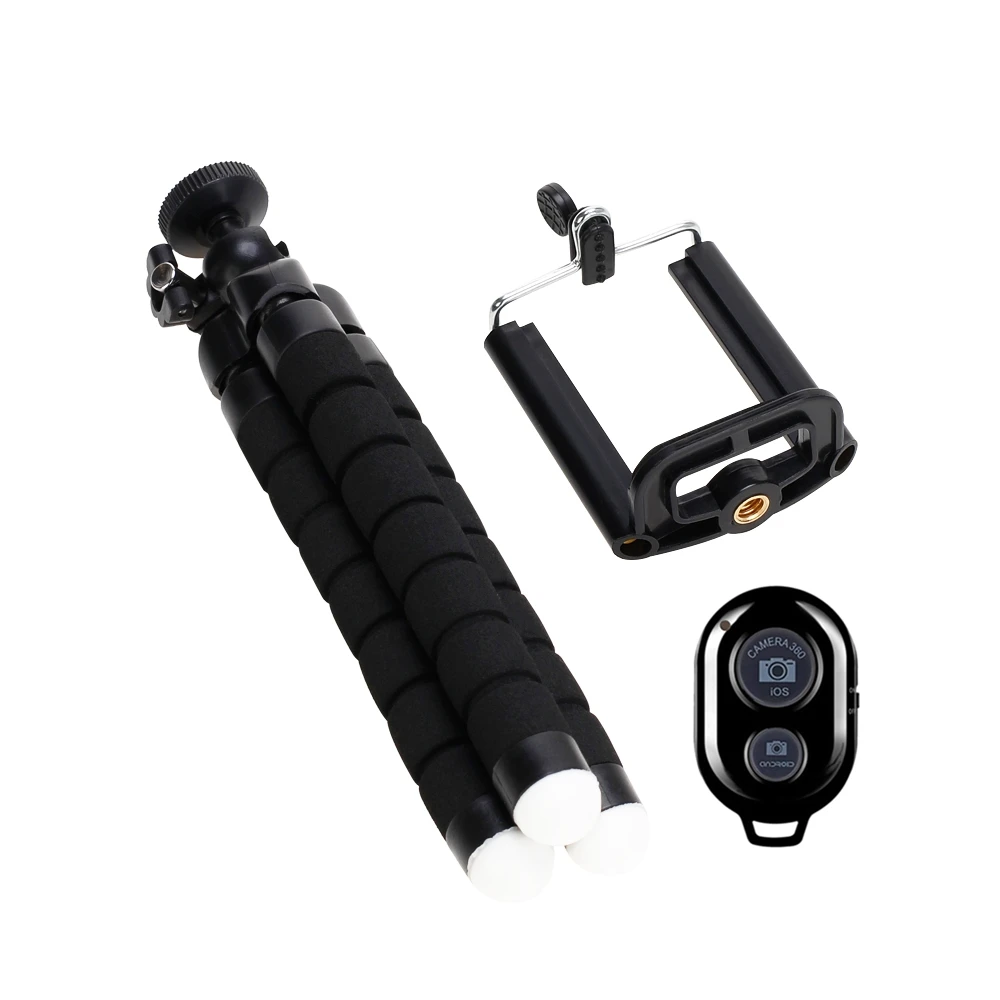 Treppiedi per telefono, supporto per fotocamera mobile, clip per smartphone, monopiede, treppiede a polpo, mini treppiede, stativo per telefono - immagine 6