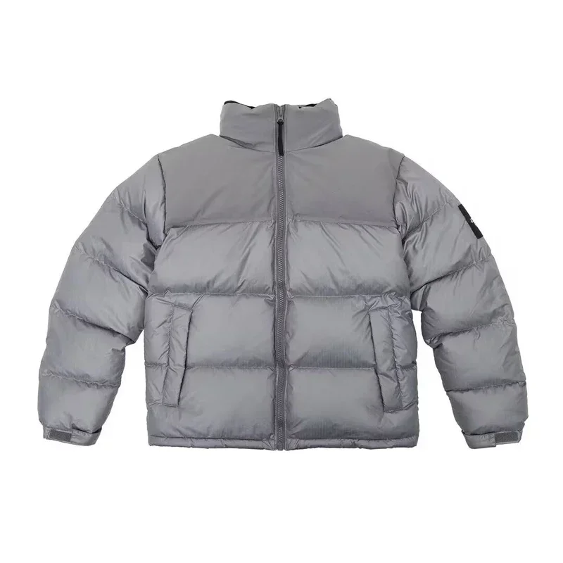 Face Nuptse 1996 Large Plaid Sleeve Emboidered High Quality Men's Down Coat Winter Couple Warm Windproof Waterproof Jacket 4