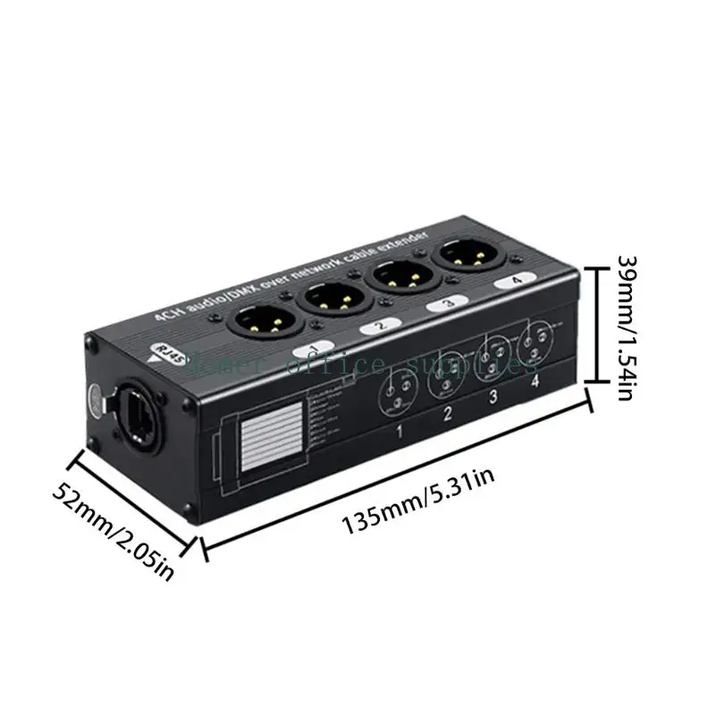 Cat5E Cat6 이더넷 케이블을 통한 K43B 4 채널 XLR 청각 신호 연장기