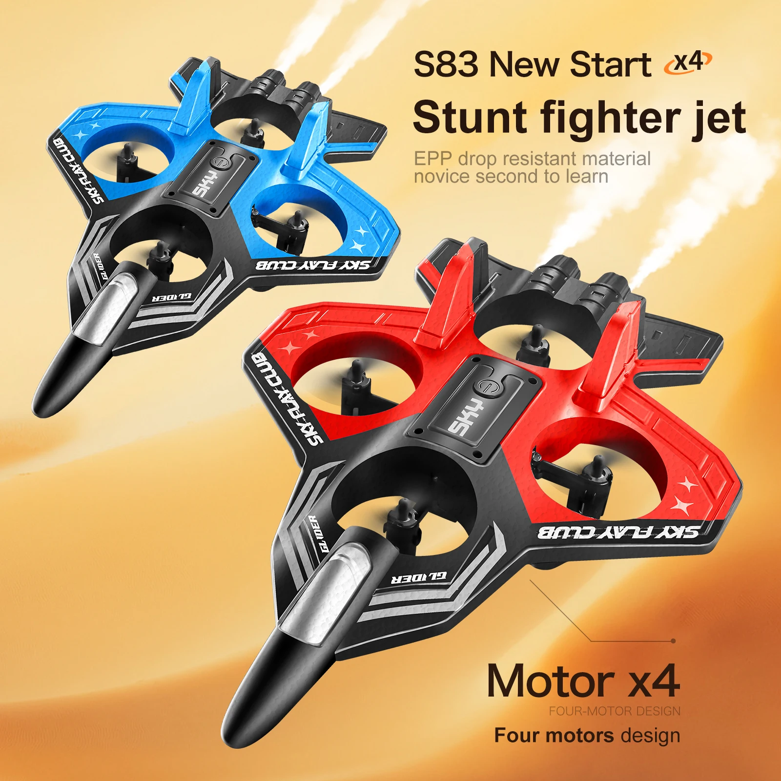 New remote-controlled glider, gravity sensing stunt foam aircraft, dazzling lights, rechargeable anti-drop drone, children's toy