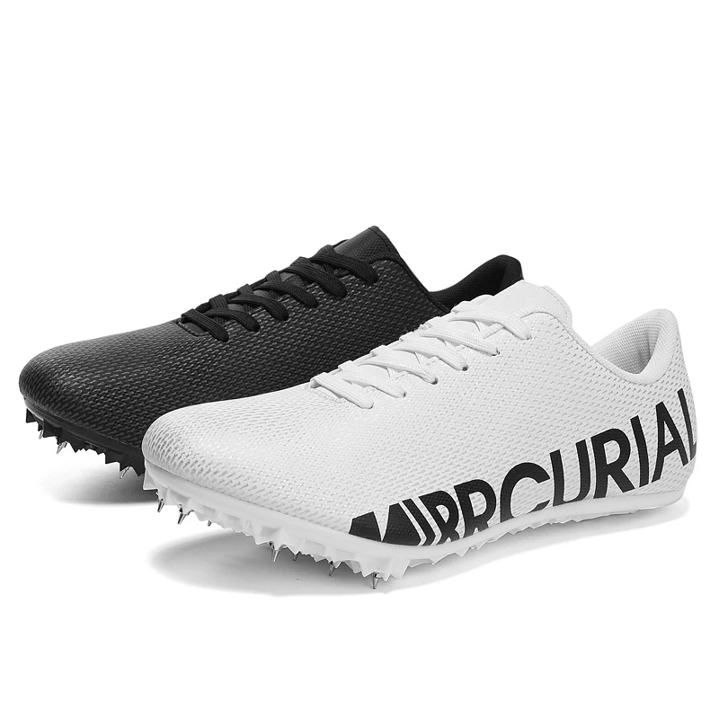 White & Black MIBRCURIAL Field Track Spikes