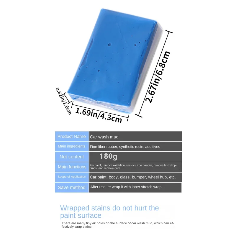 Cleaning Magic Mud car detailing cleaner car cleaning tool car cleaning clay bar 180g Car Washing Mud Auto Magic Clean Clay Bar for Magic Car Detailing Cleaning Clay Detailing Care Auto Paint Maintenance