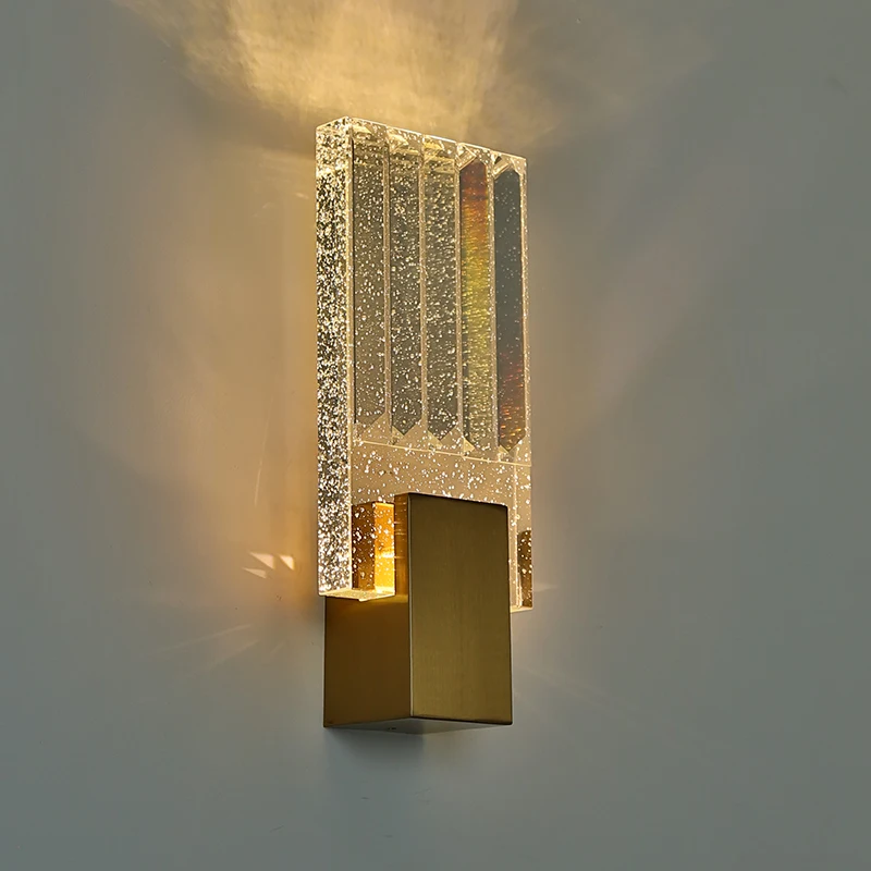 

Indoor Led Bubble Crystal Wall Lamp Living Room Tv Background Bedroom Aisle Home Decor Study Bathroom Nordic Rectangle Lighting