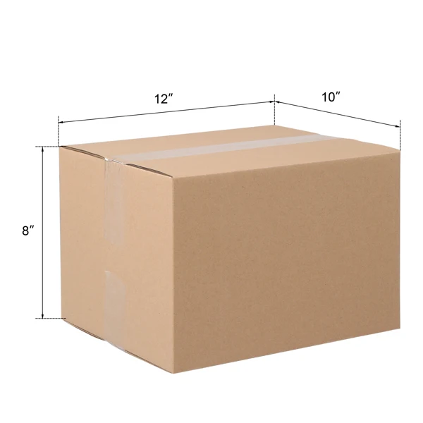 50pcs 12" x 10" x 8"（30.5x25.4x20.3) 厚度3mm 瓦楞纸箱 牛皮纸色-16