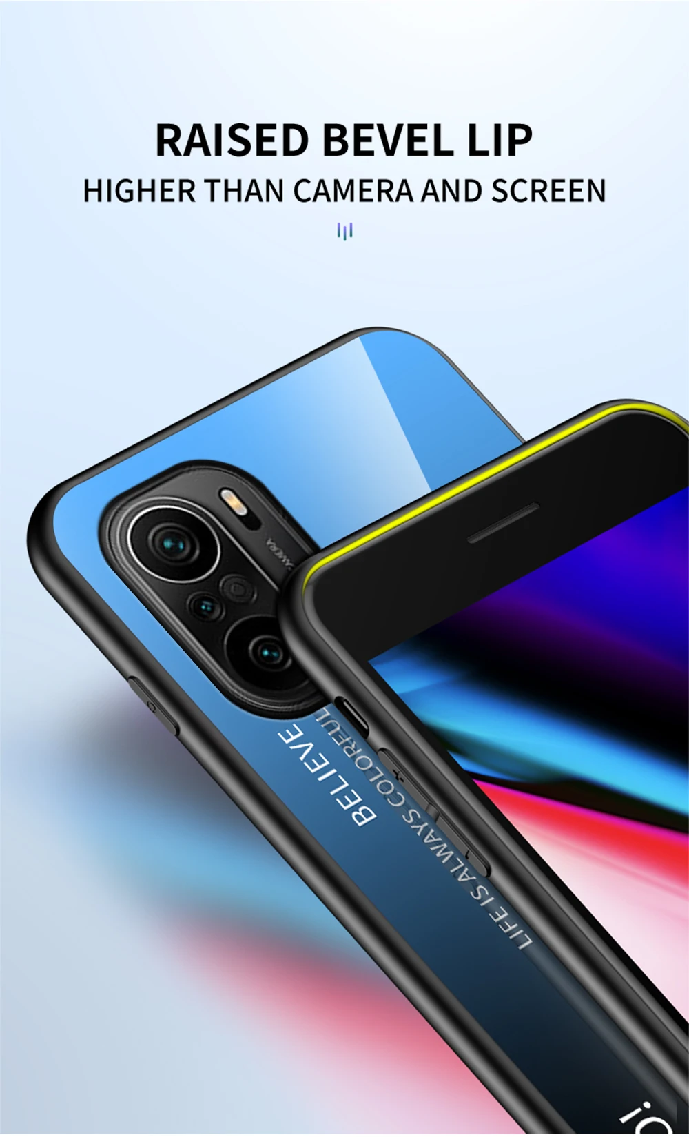 Poco X3 NFC X4 Pro Custodia DECLAREYAO Custodia rigida in vetro per Xiaomi Poco F4 GT F3 F2 Pro M3 M4 Custodia Cornice in silicone Ultra sottile_voghion.com