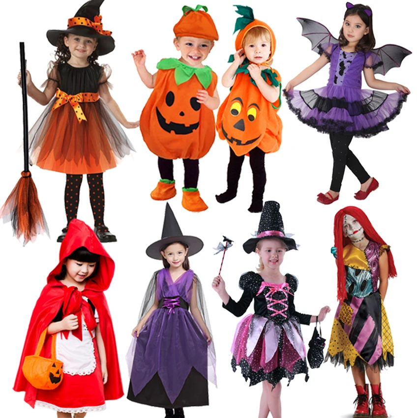 

Disney Baby Girls Halloween Witch Pumpkin Costume Kids Cosplay Vampire Little Red Riding Hood Dress Carnival Party Clothes Gift