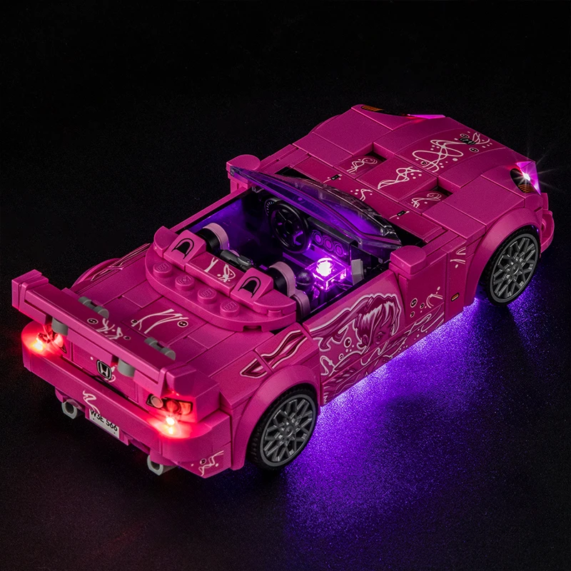 레고 77241 2 Fast 2 Furious S2000 스피드 스포츠카 블록 DIY 장난감 (블록 모델 없음, LED 조명만) 라이트 세트 어린이 선물
