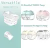 Wearable Breast Pump Accessories, Replacement Pump Parts Flange 24mm, Duckbill Valve, Silicone Diaphragm Compatible with S18 S21 2