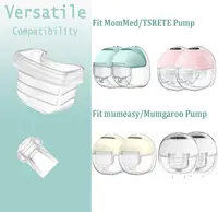 Wearable Breast Pump Accessories, Replacement Pump Parts Flange 24mm, Duckbill Valve, Silicone Diaphragm Compatible with S18 S21 2