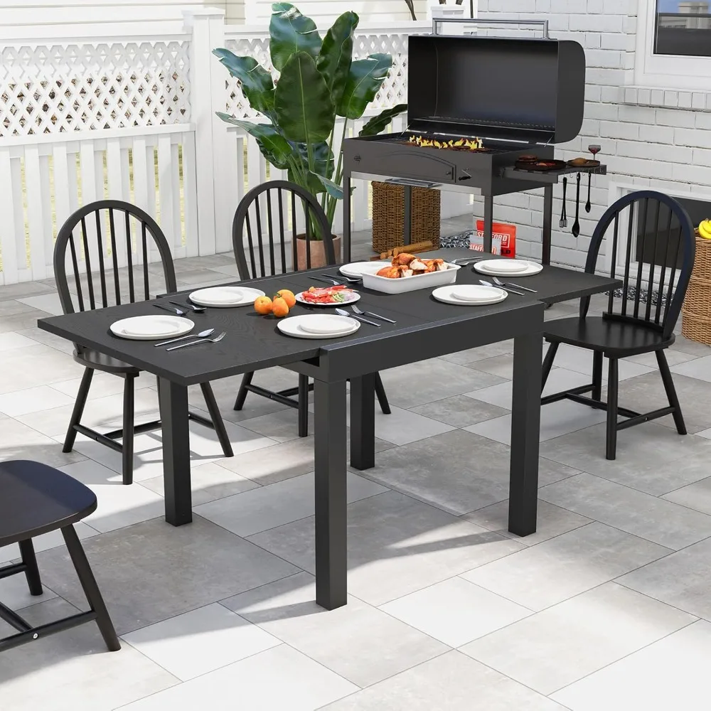 18" oak dining chairs set of 6, wood windsor chair with spindle back for country farmhouse kitchen island