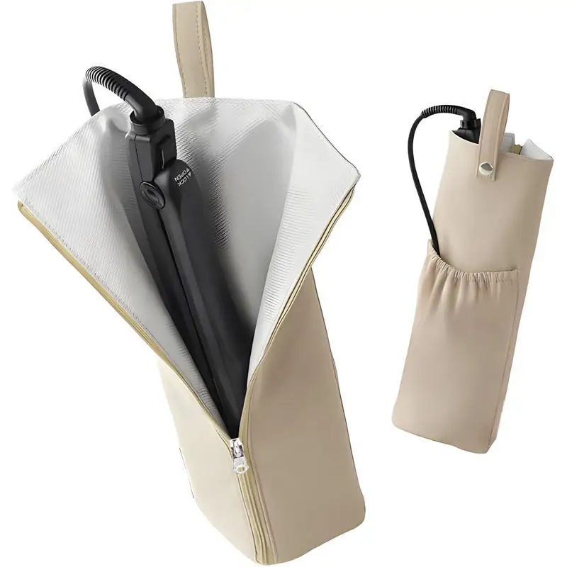 Curling Iron Storage Bags Heat-resistant Hanging Storage Bag Portable Thermal Insulation Straight Clip Hanging Bag Travel