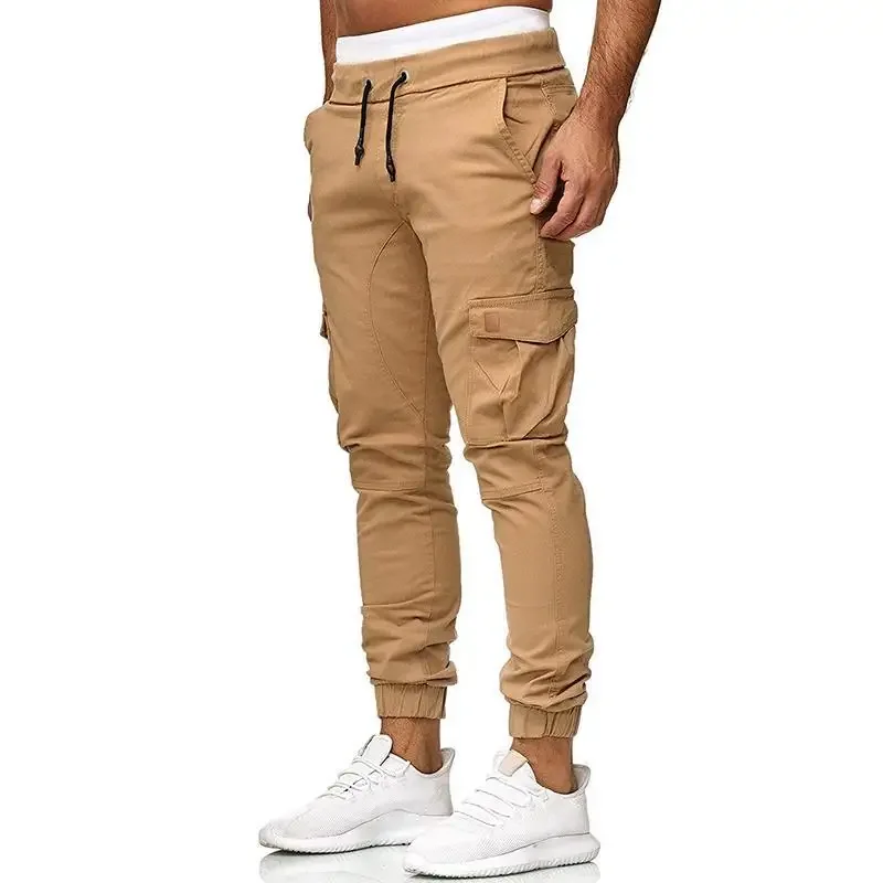 

1 PC Foreign Trade Men's Fashion Leather Tie Belt Slim Fit Casual Trousers Mens Pants Cargo Pants Men