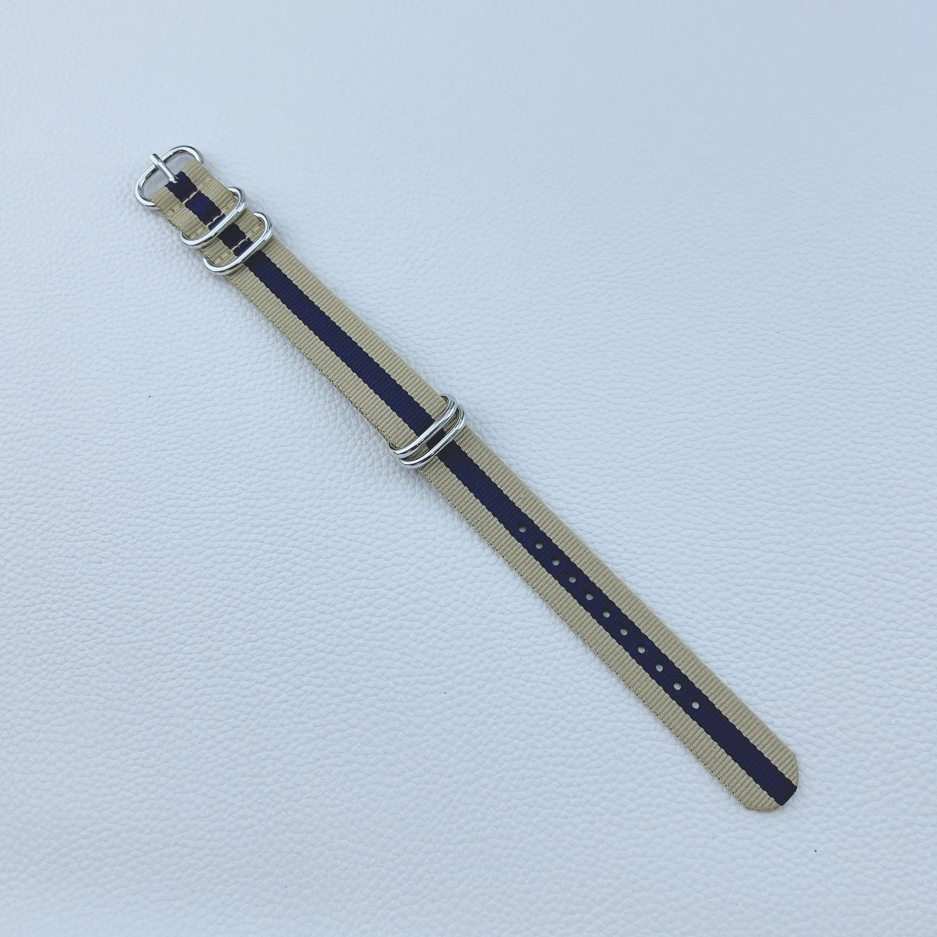 Durable Military-Grade Woven Nylon Watch Strap with Black Buckle