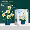 Moth Orchid Potted Building Blocks Bouquet Home Desktop Decoration Flower Puzzle Toy for Childrens Creative Holiday Gift 4