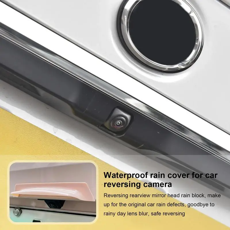 Rear Reversing Camera Rain Visor Shield Car Modification Outdoor Rainproof Shield Anti-rain Protective Sticker 5.70*0.98inch car camera rain shield