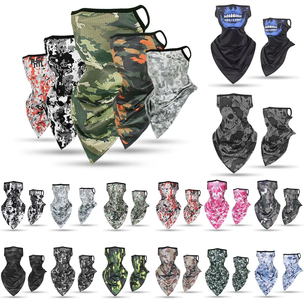 

1PCS Breathable Ice Silk Motorcycle Windproof Dust Outdoor Sports Neck Cover Bandana Scarf Wrap Face Cover