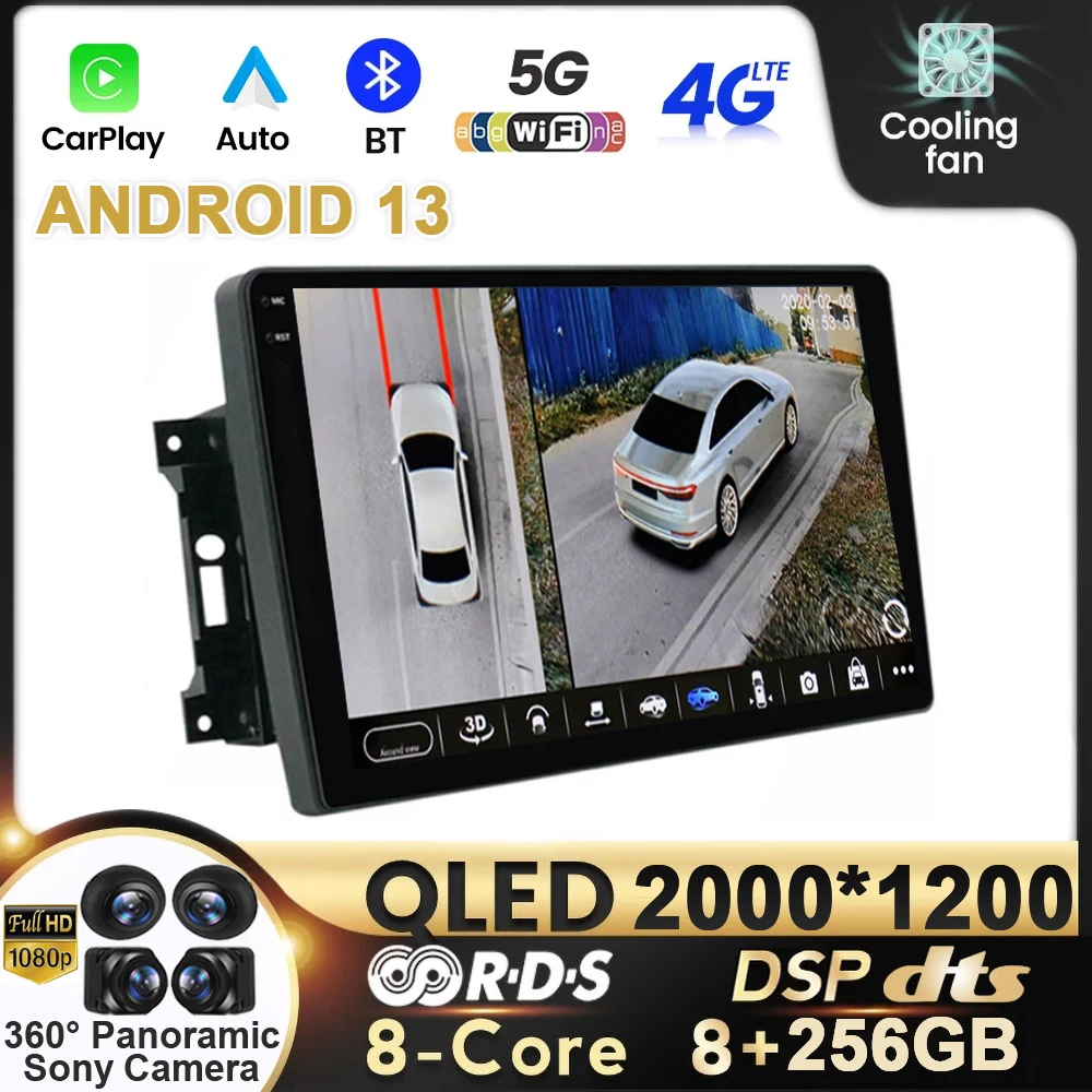 

Android 13 For Jeep Compass Grand Cherokee Wrangler Chrysler Sebring Town Country Dodge ChargerCar Radio Multimedia Player Video