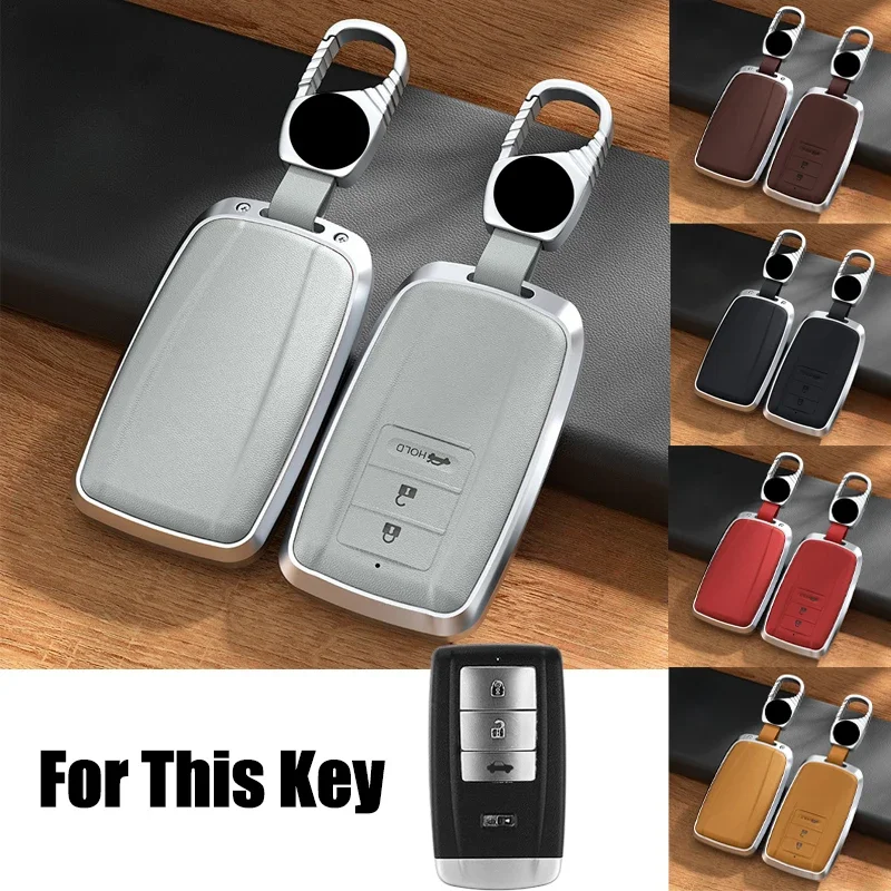 

Кожаный чехол для автомобиля из алюминиевого сплава с отделением для ключей для Acura ILX RDX RLX MDX TLX