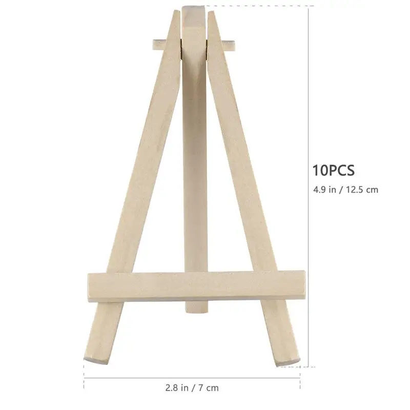 10PCS Mini Wooden Display Easels Wooden Easel Mini Display Stand For Gatherings Weddings Parties Photo Frame Painting sketch easel wooden easel
