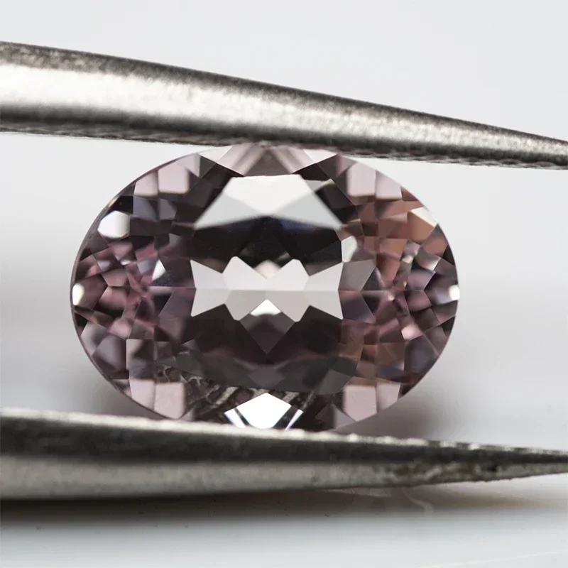 Lab Grown Sapphire Oval Shape Sakura Pink Color Powder Color Charms Beads Diy Jewelry Making Material Selectable AGL Certificate