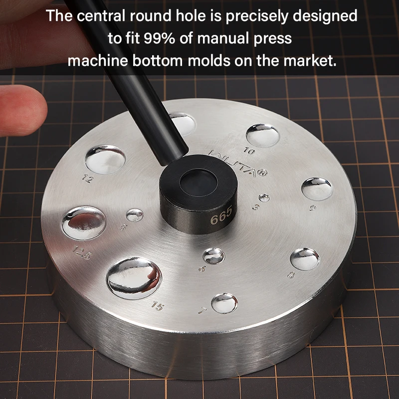 1PC Stainless Steel Rivet Snap Button Setter Base Grommet Mushroom Nail Install Multi-Function Punch Table DIY Leather Tool leather tools,leather craft tools,leather craft tool,snap buttons tools