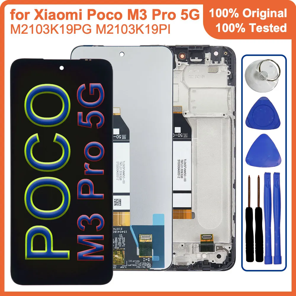 

Original for Xiaomi POCO M3 Pro 5G Screen LCD Display Touch Digitizer for POCO M3 Pro Display LCD Screen Panel Parts Replacement