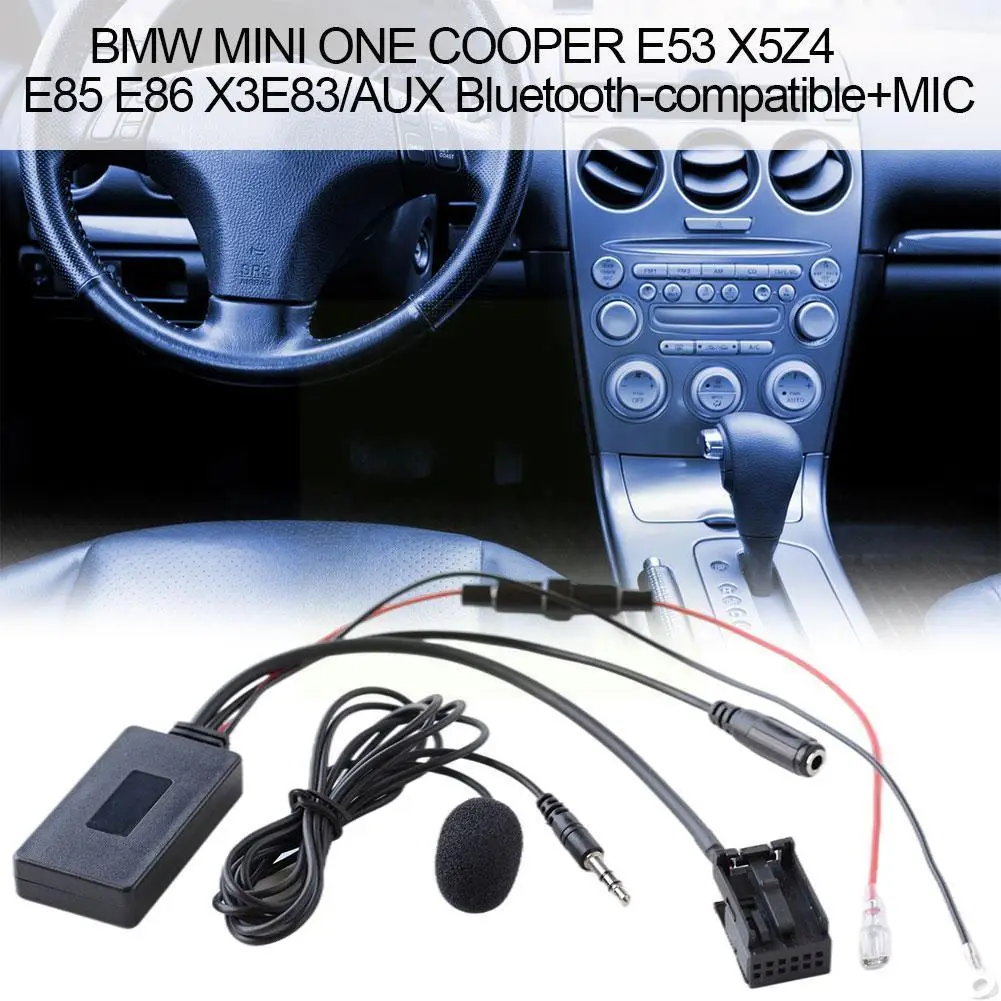 Автомобильный Bluetooth 5 0 гарнитура микрофон Aux-in кабель адаптер для BMW Mini One Cooper E53 X5Z4
