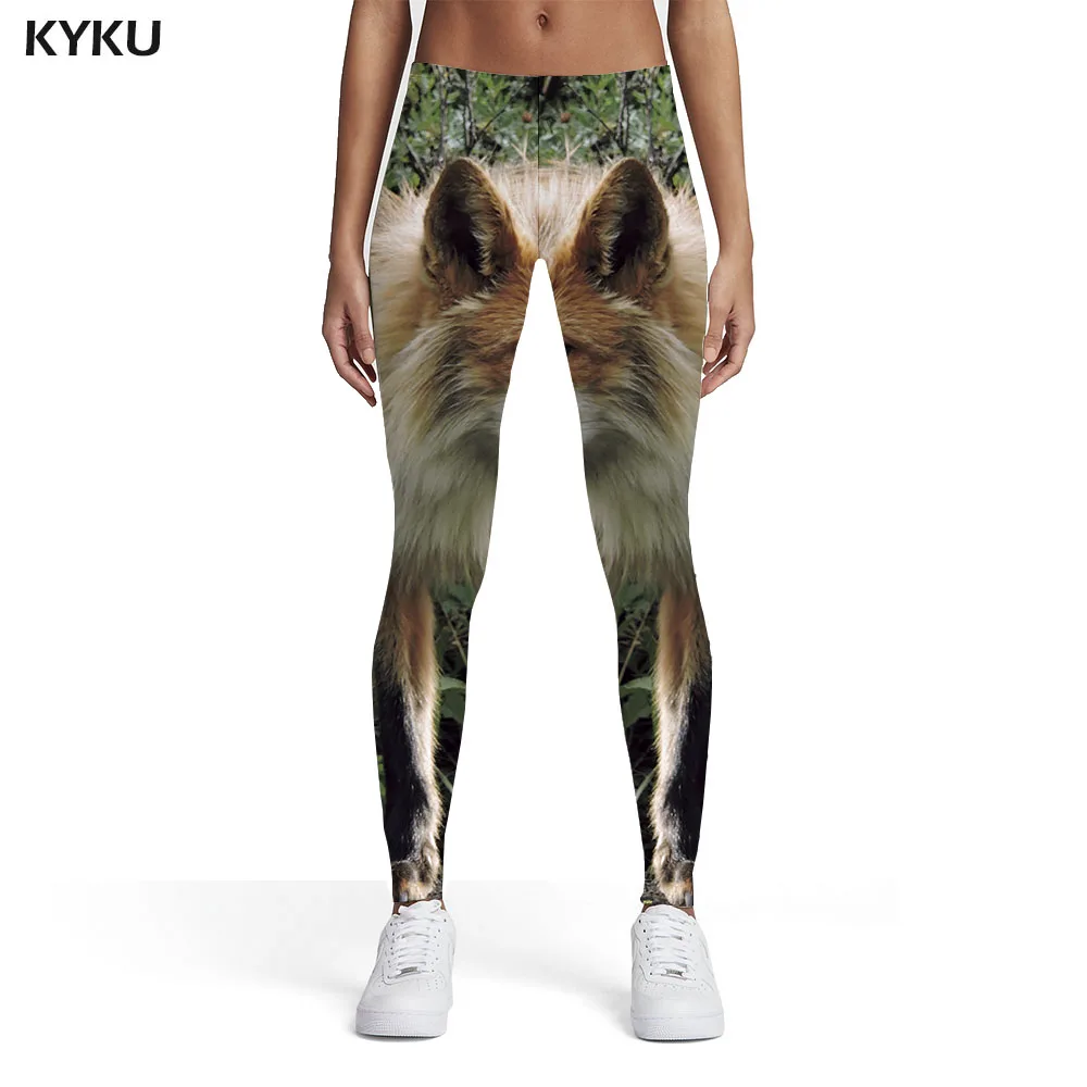 

KYKU Wolf Leggings Women Animal Sport Forest 3d Print Harajuku Leggins Womens Leggings Pants Jeggings Jeggins Skinny Pencil