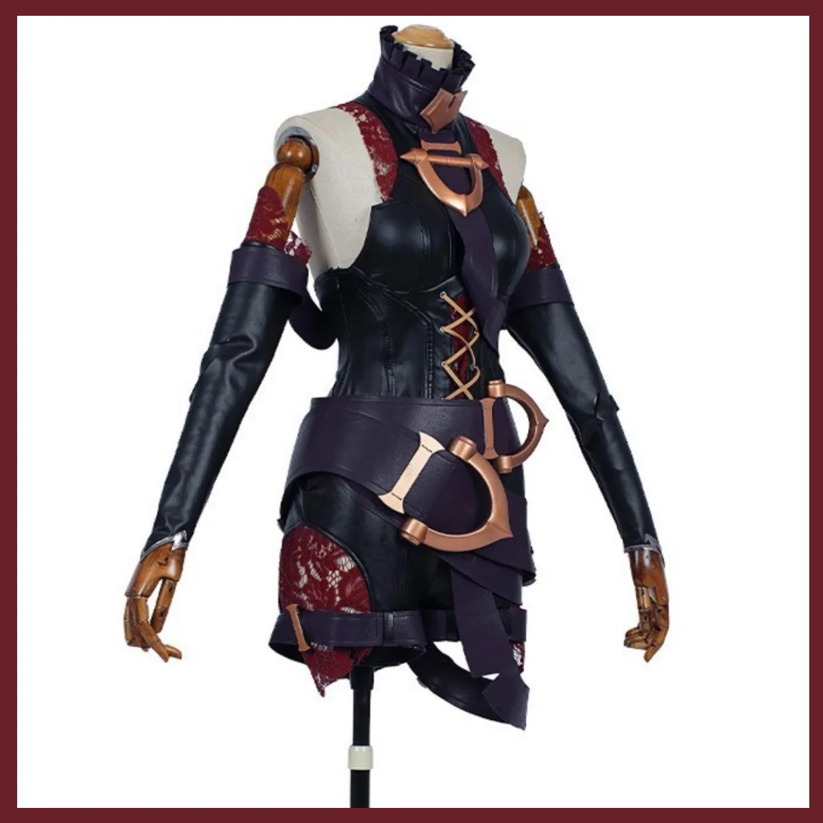 League of Legends Briar Black PU Jumpsuit Cosplay Costume