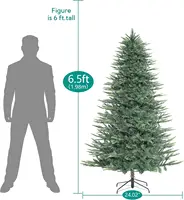 6.5ft Nordic Pre-lit Christmas Tree with 500 Lights and Metal Stand 2
