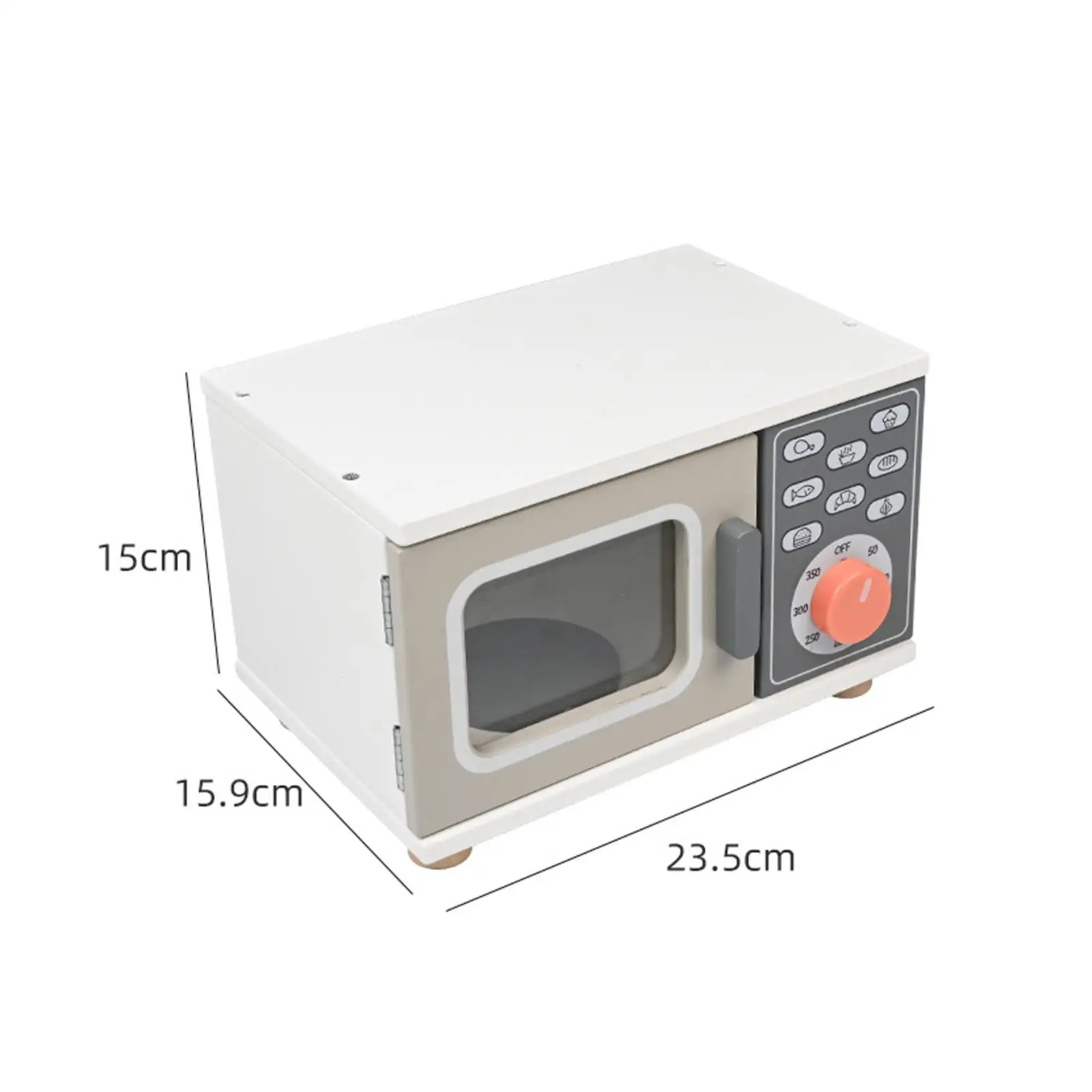 Kids Microwave Oven Toys Kids Play House Toys Play Pretend Toys Wooden Microwave Oven Toys for 3-8 Year Old Girls Boys Children