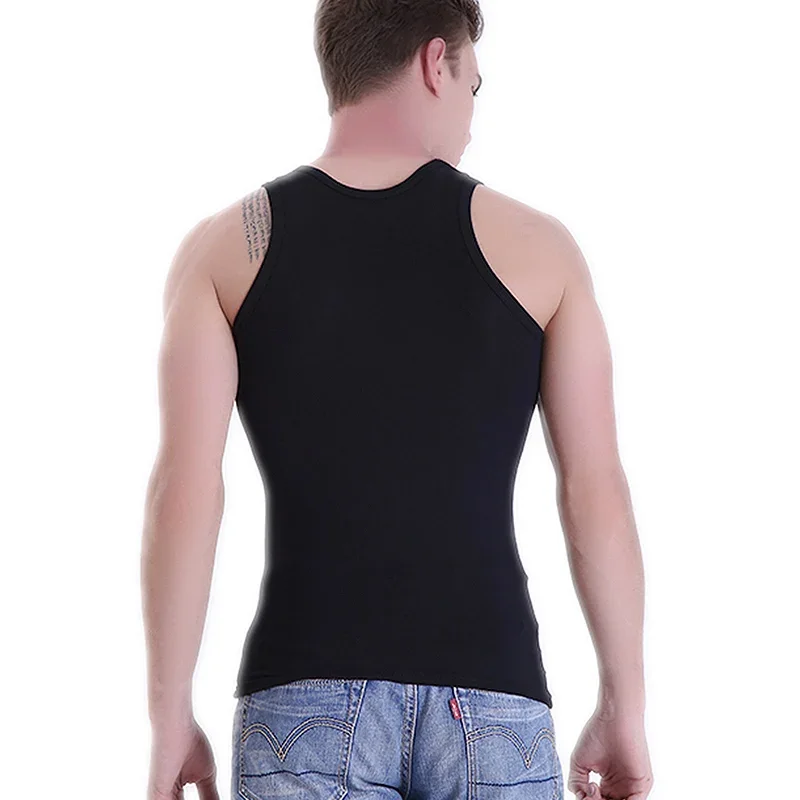 Plus Size Cotton MEN'S Vest Young MEN'S Sexy Sports Fashion Bottoming Vest Middle-aged and Elderly 3XL.4XL cotton vest
