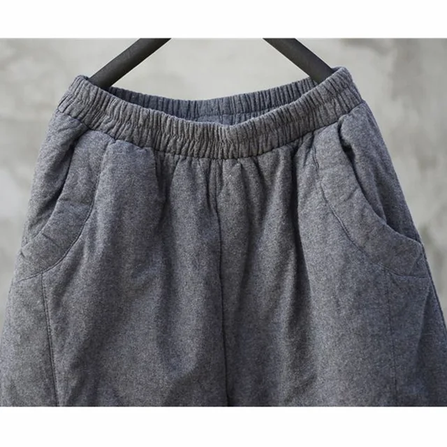 Stay warm and stylish with our vintage-inspired Winter Women Cotton Ankle-Length Pants.