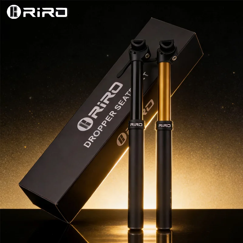 RIRO 7075 Aluminum Dropper Seatpost 27.2/30.9/31.6mm Hand-Controlled Telescopic MTB